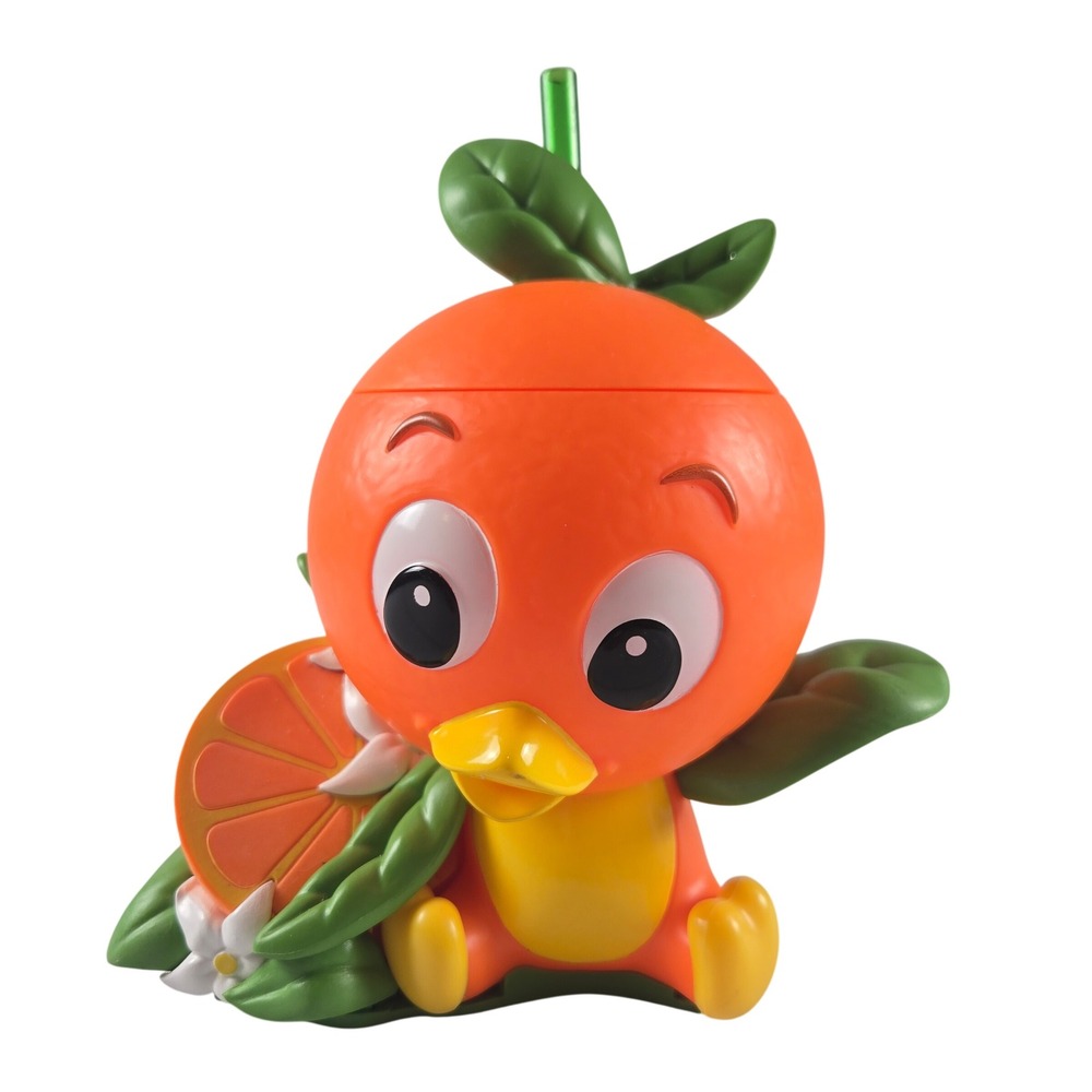 Disney Parks Orange Bird Sipper Cup Straw EPCOT 2019 Flower Garden Festival